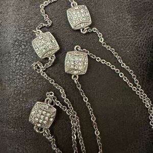 Vintage silver tone signed Monet necklace